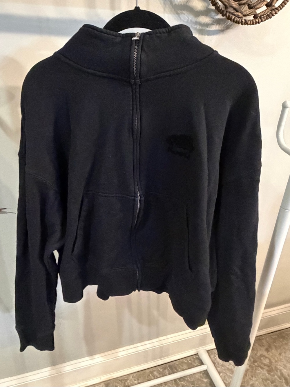 Roots Black Women's Full-Zip Hoodie Large